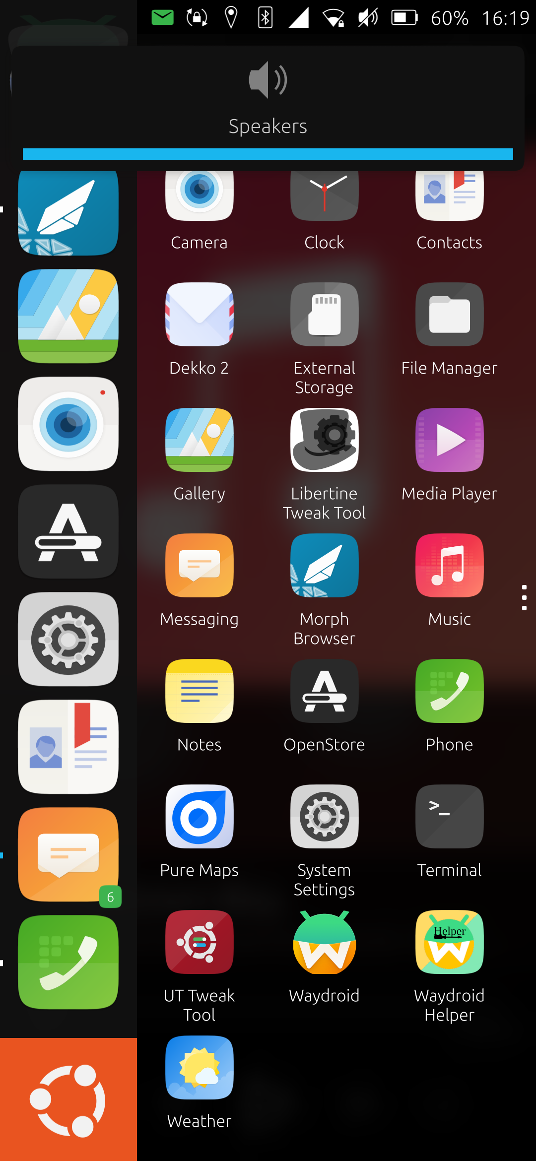 Ubuntu Touch Launcher